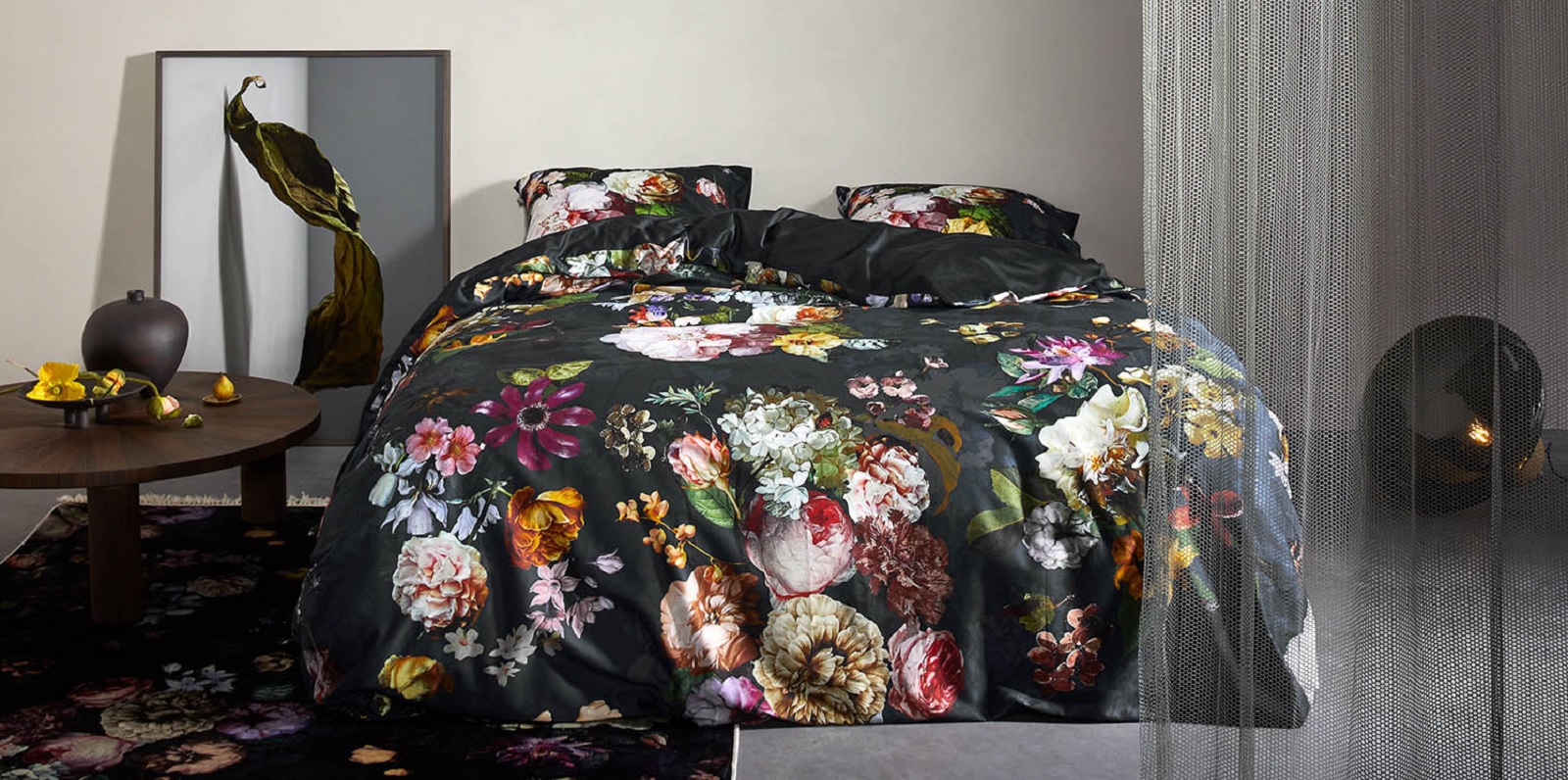 ESSENZA Fleur Nightblue Dekbedovertrekset 240 x 220 cm
