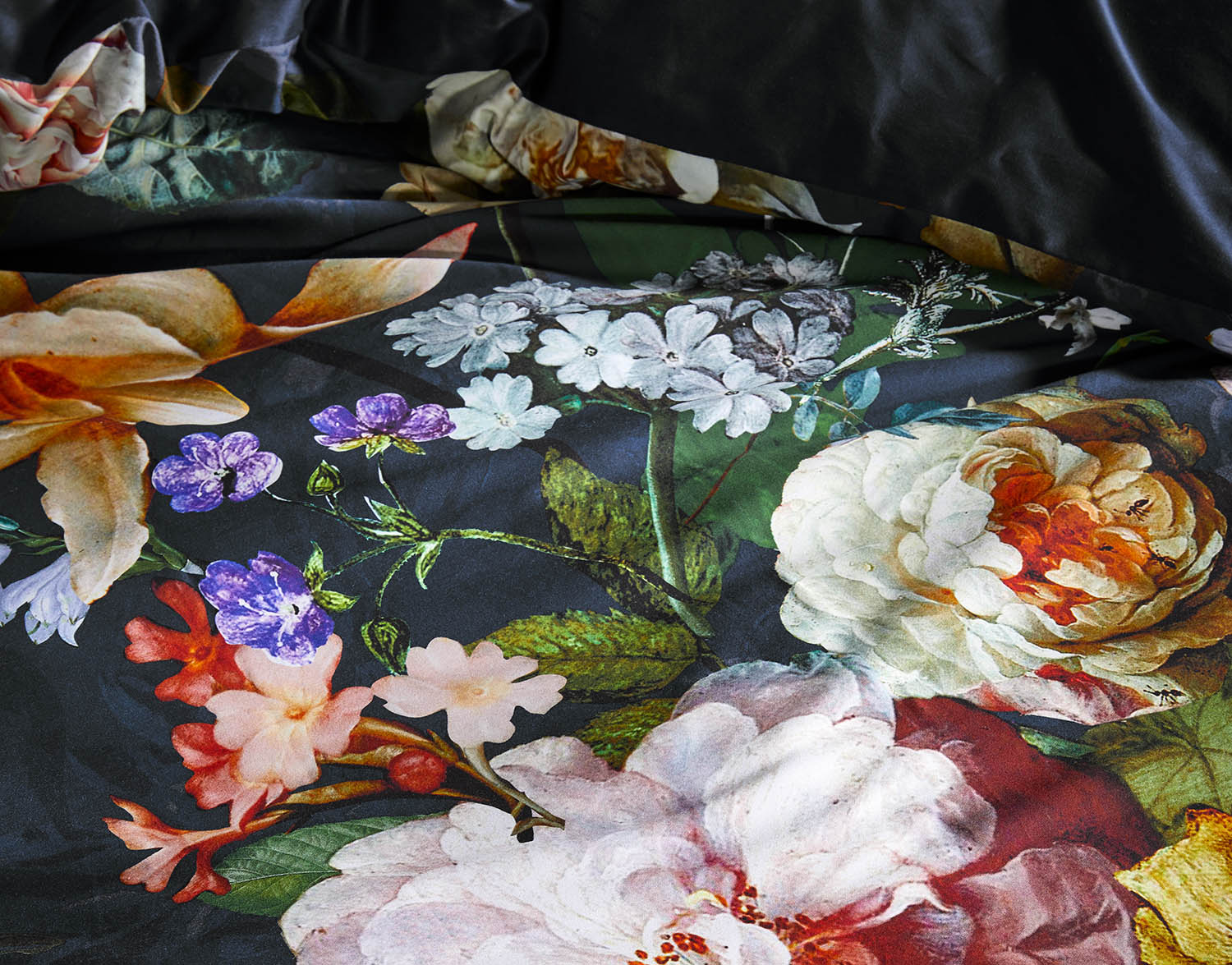 ESSENZA Fleur Nightblue Dekbedovertrekset 240 x 220 cm