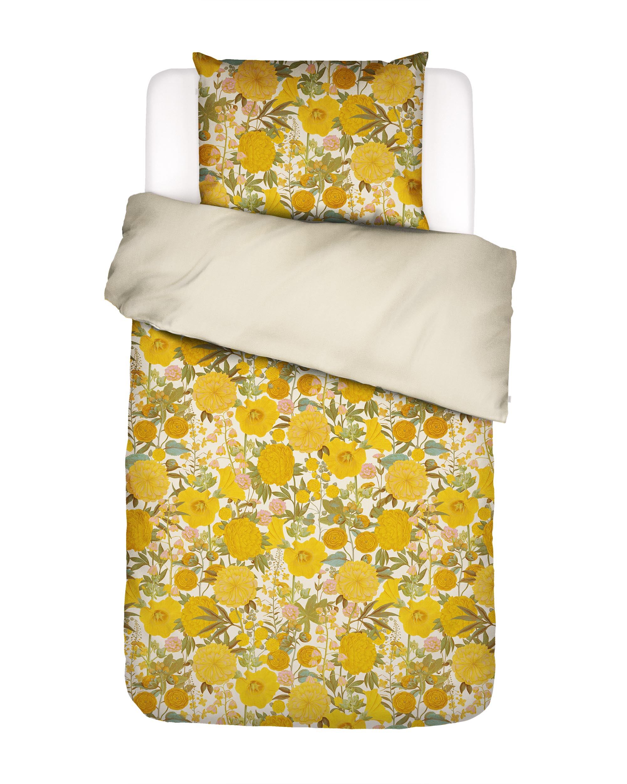 ESSENZA Minte Global grey Dekbedovertrekset 140 x 220 cm