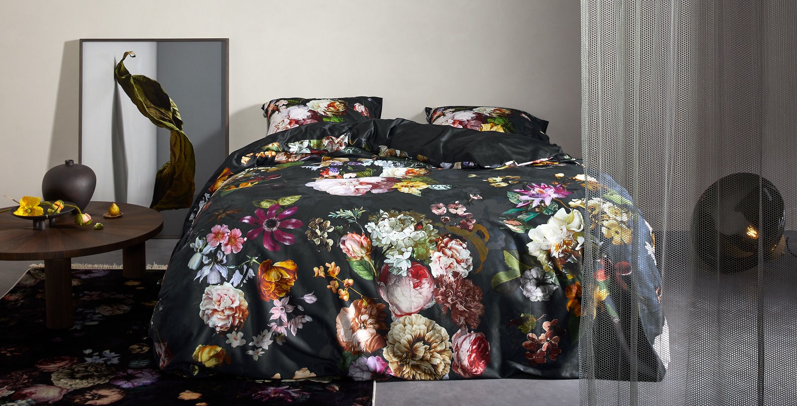 ESSENZA Fleur Nightblue Dekbedovertrekset 240 x 220 cm