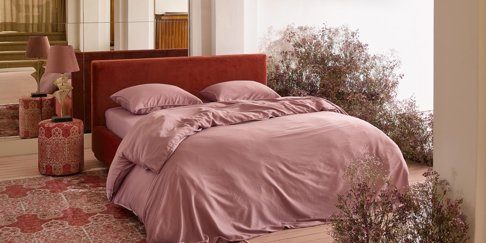 ESSENZA Minte Woodrose Hoeslaken 90 x 200 cm