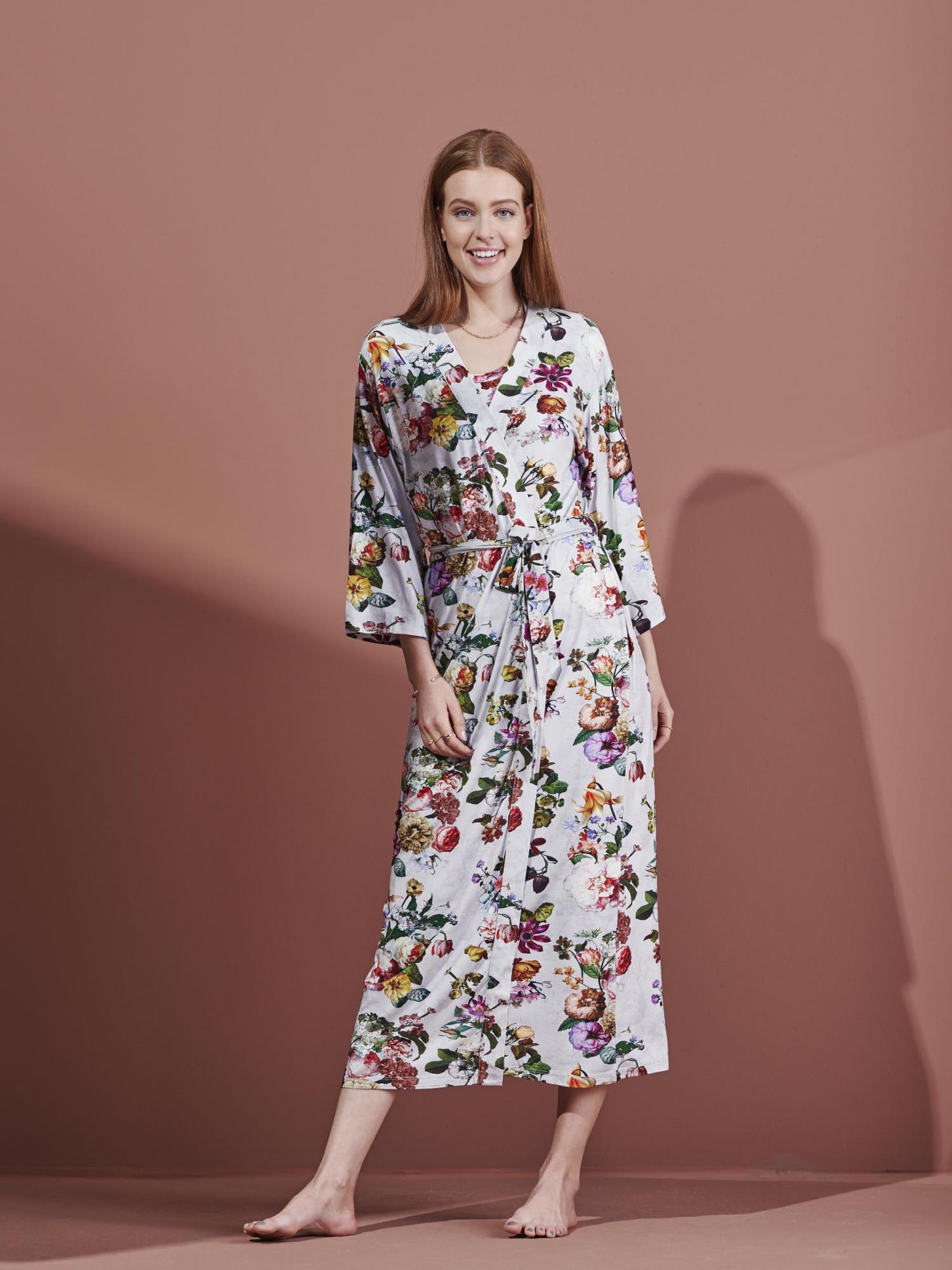 ESSENZA Ilona Fleur Grijs Kimono S