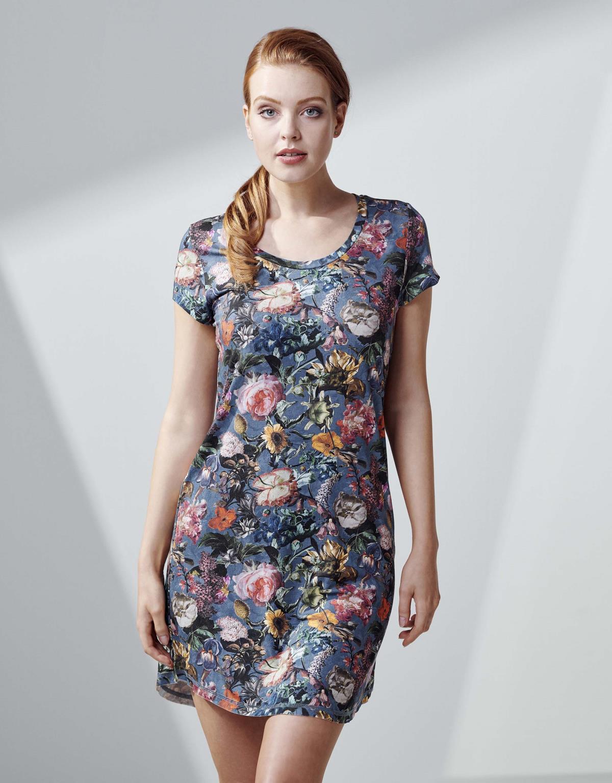 ESSENZA Isa Famke nachtjapon blauw M