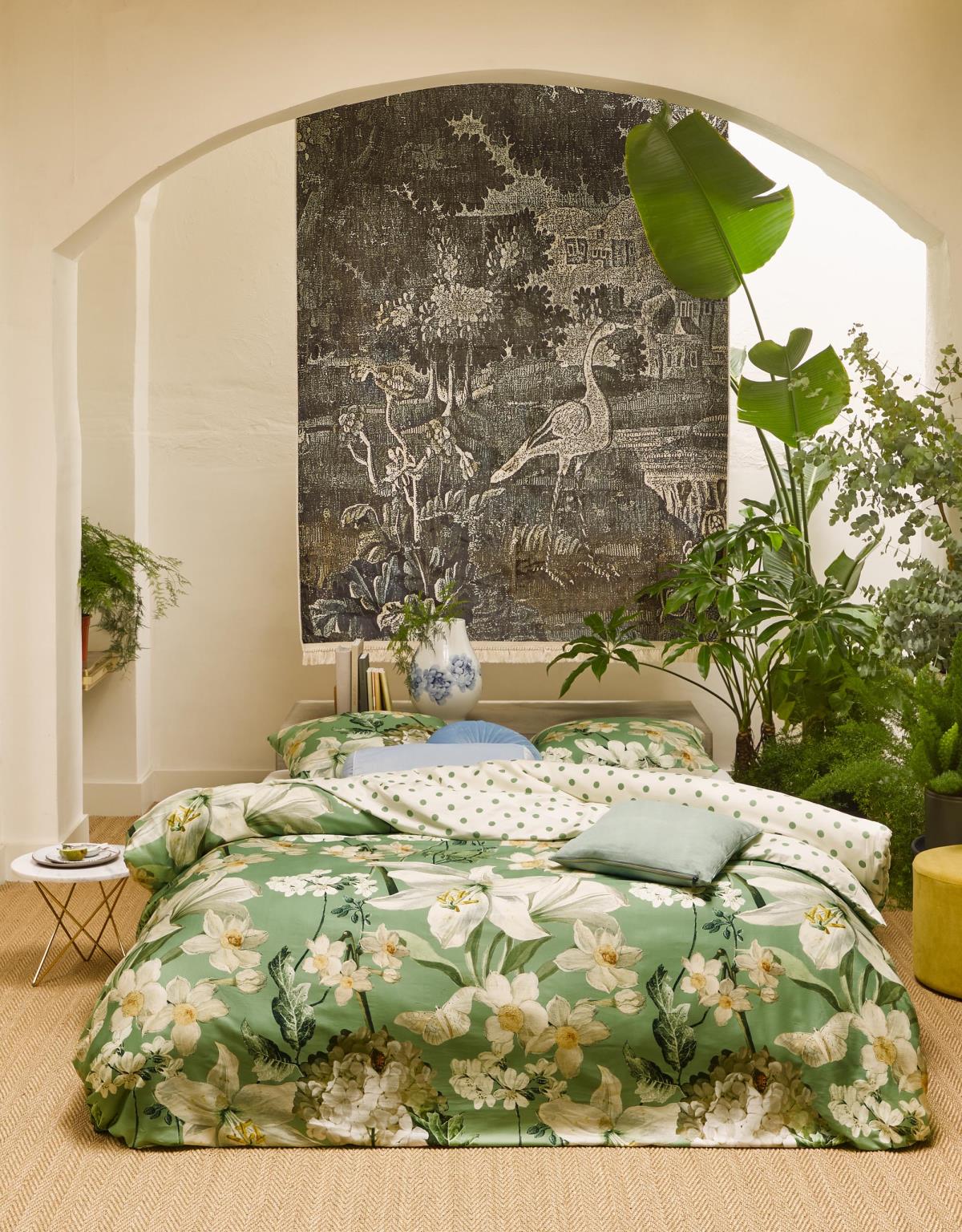 ESSENZA Nadia Sage green Wandkleed 120 x 180 cm