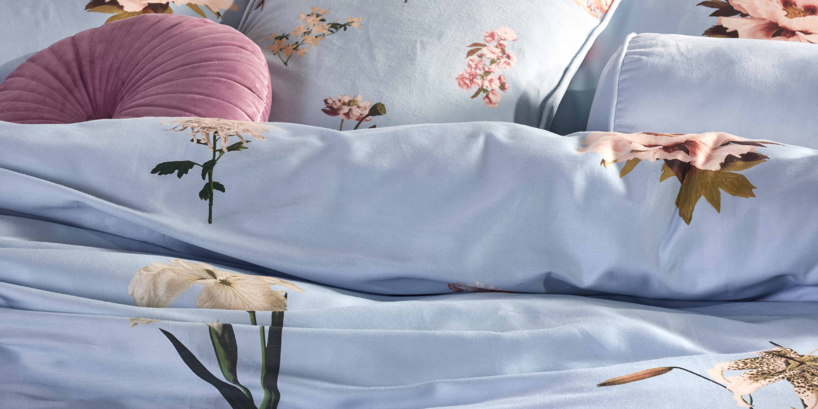 ESSENZA Annebella Zen blue Dekbedovertrekset 140 x 220 cm
