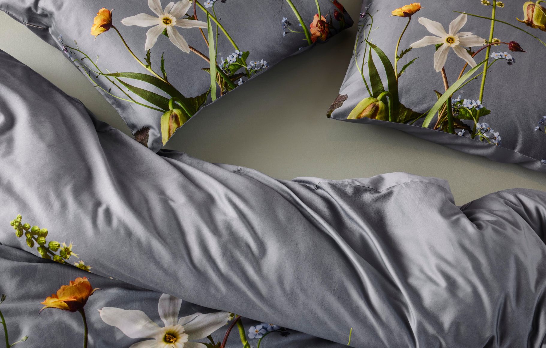 ESSENZA Ficaria Grijs Dekbedovertrekset 240 x 220 cm