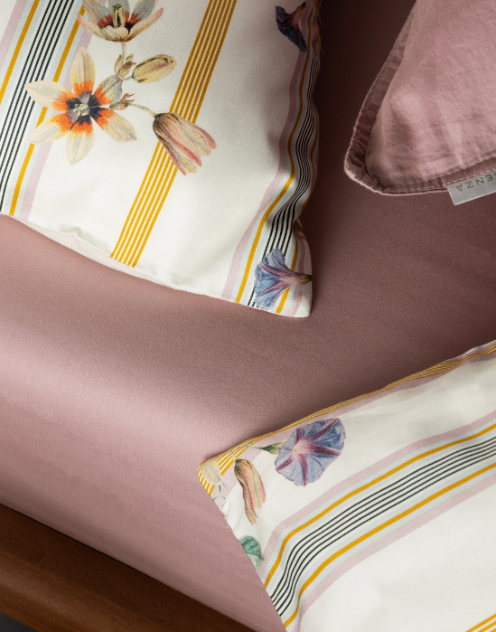 ESSENZA Premium Percale Woodrose Hoeslaken 90 x 200 cm