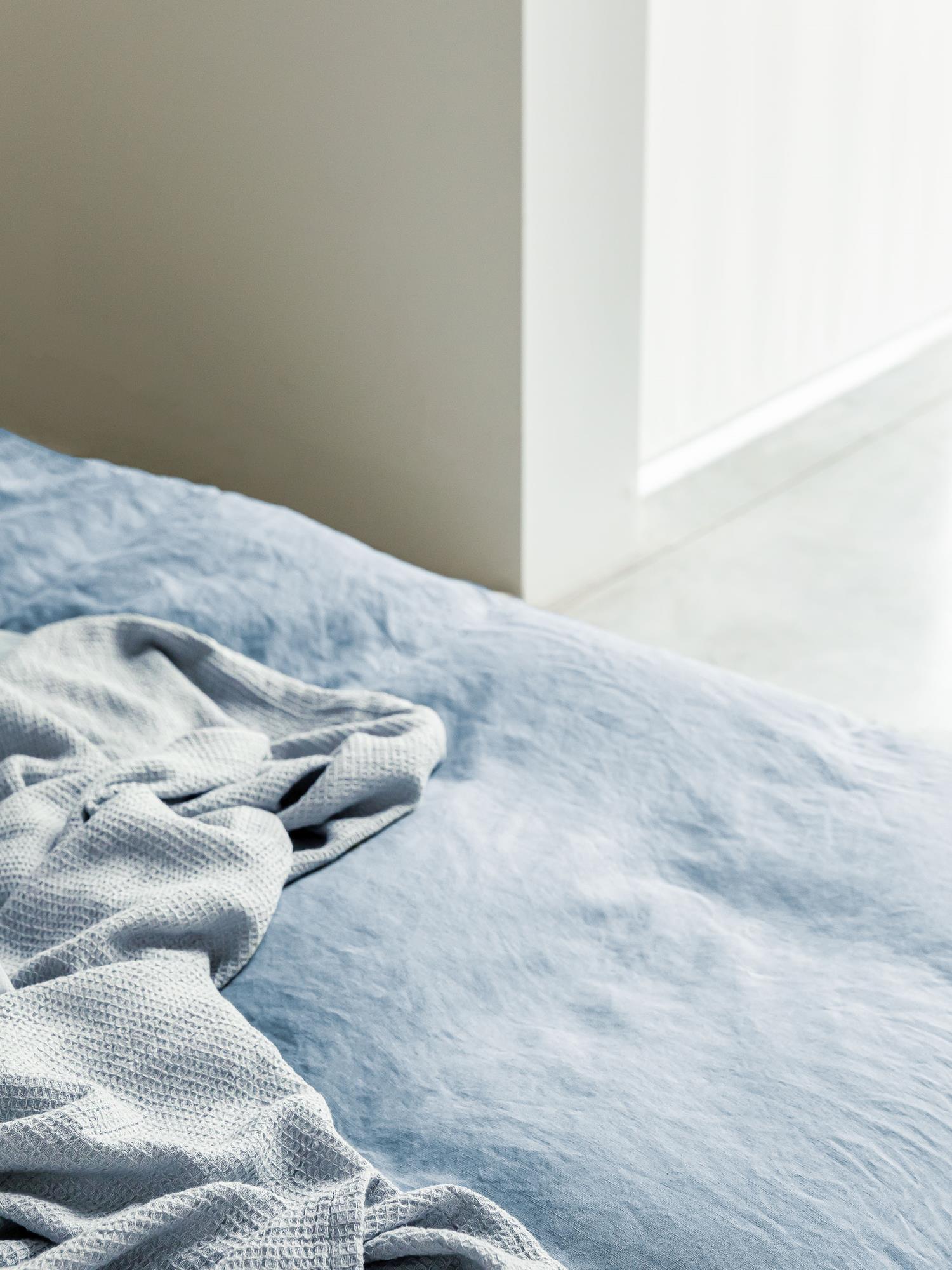 Marc O'Polo Valka Powder blue Dekbedovertrekset 240 x 220 cm